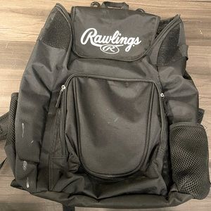 Baseball bag with pockets for 2 bats-1 on each side Lots of space.